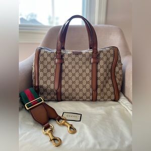 Gucci Lady Web Boston Bag